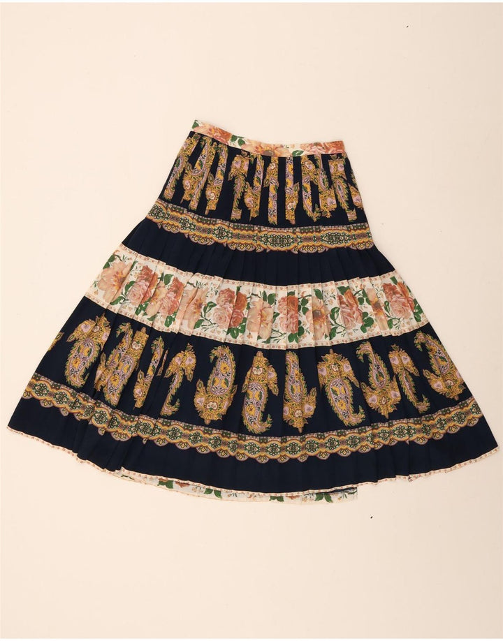 Emmegi Kvinder plisseret A-line nederdel IT 42 Medium W26 Flerfarvet Paisley