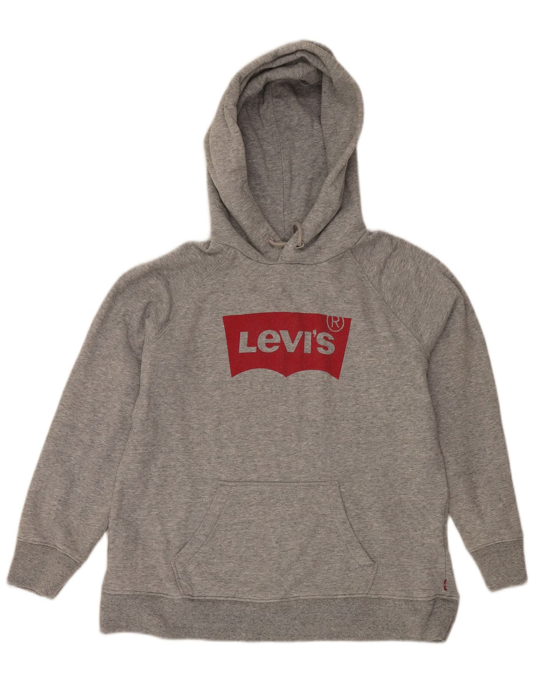 Levi's Grafisk hættetrøje til mænd mellemgrå flækket bomuld