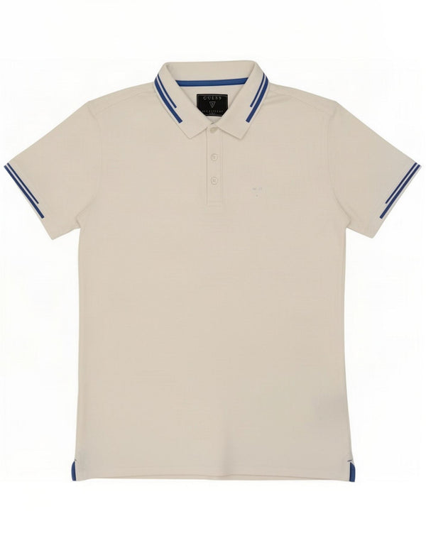 Guess Polo Shirt til mænd UK 40 Medium White Cotton