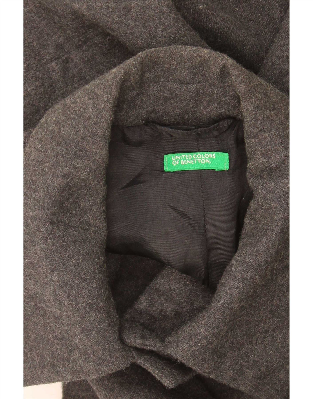 Benetton Dame 5-knaps blazerjakke IT 44 Medium Grey Virgin Wool