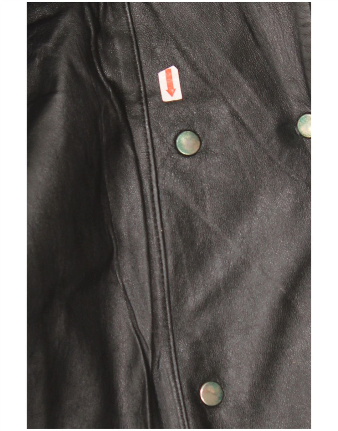 VINTAGE Oversized læderjakke til kvinder EU 42 Stor sort læder