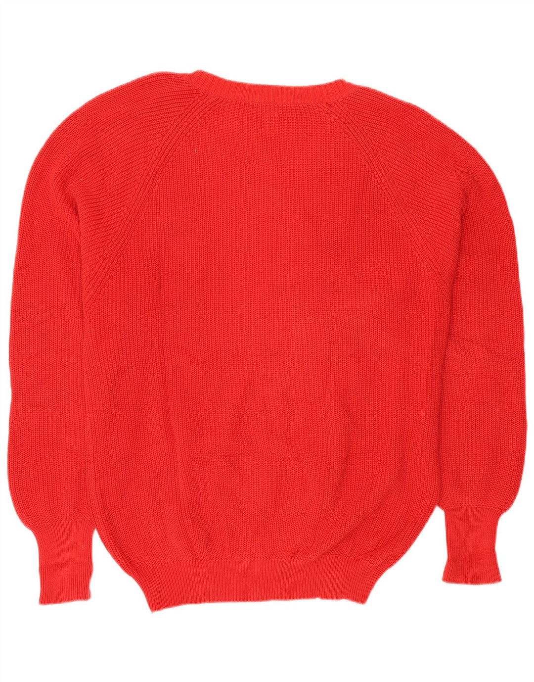 VINTAGE Herre V-hals sweater Stor rød bomuld