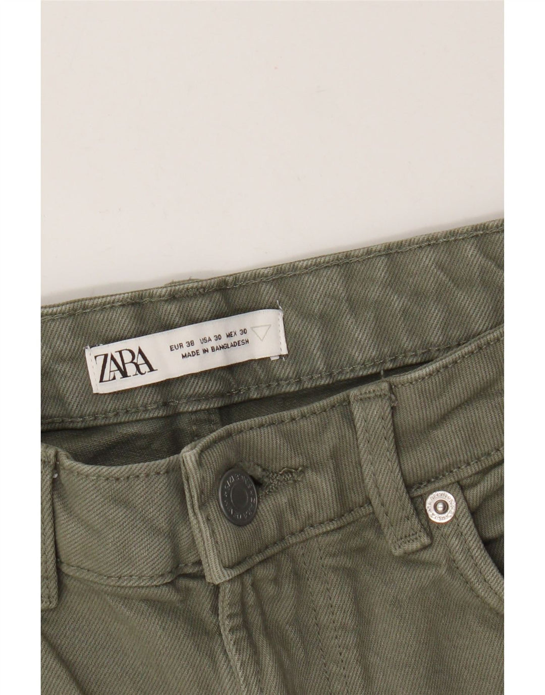 Zara Herre Denim Shorts EU 38 Small W30 Green