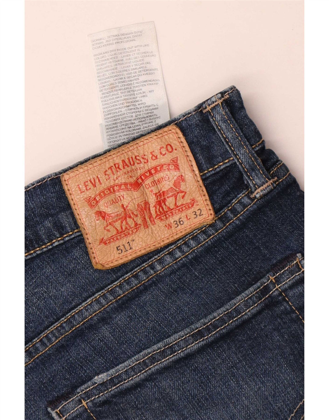 Levi's Herre 511 Slim Jeans W36 L28 Blå Bomuld