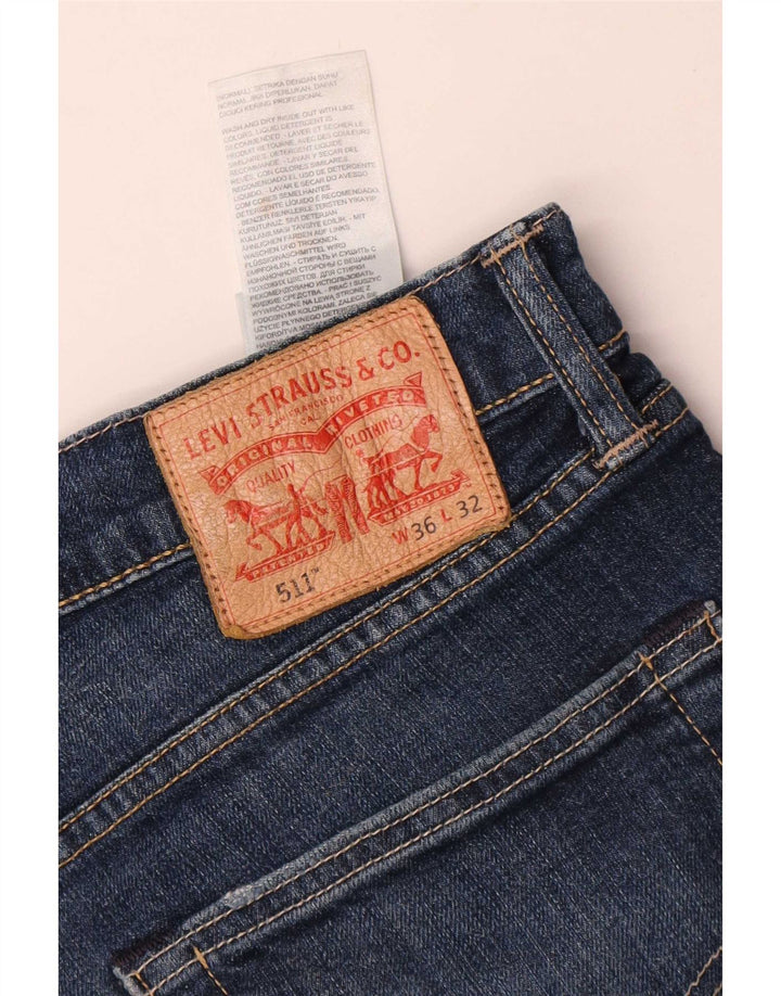 Levi's Herre 511 Slim Jeans W36 L28 Blå Bomuld