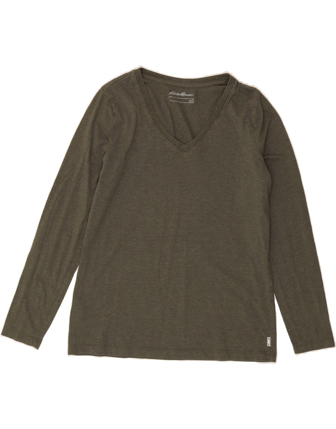 EDDIE BAUER Womens Top Long Sleeve UK 14 Large Green Cotton Vintage Eddie Bauer and Second-Hand Eddie Bauer from Messina Hembry 