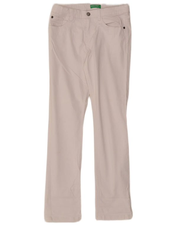 Benetton Girls Slim Jeans 11-12 år 2XL W28 L29 Hvid Bomuld