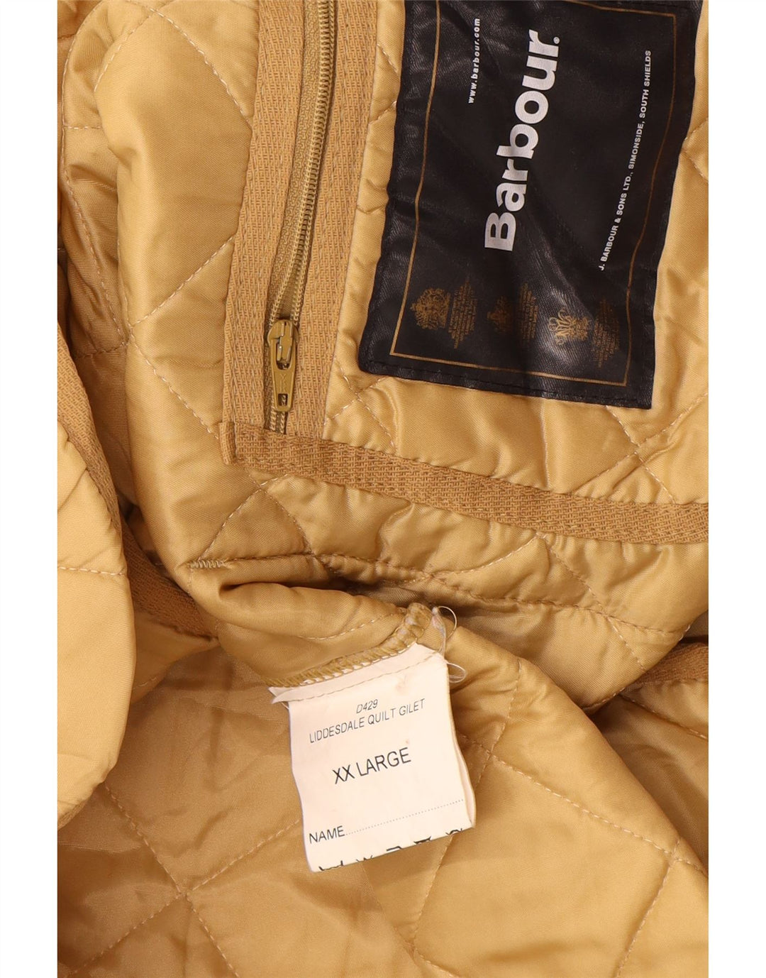 Barbour Herre Quiltet Gilet UK 44 2XL Beige Polyamid