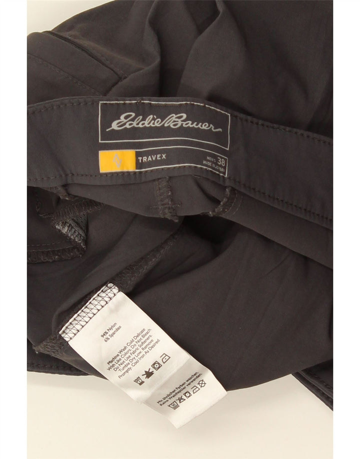 Eddie Bauer Herre Chino Shorts W38 XL Grå Nylon