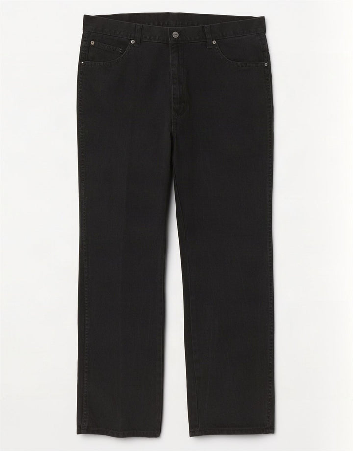 Wrangler Herre Regular Fit Straight Jeans W40 L32 Sort Bomuld