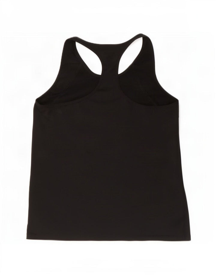 Nike Dame Dri Fit Grafisk Vest Top UK 12 Medium Sort Polyester