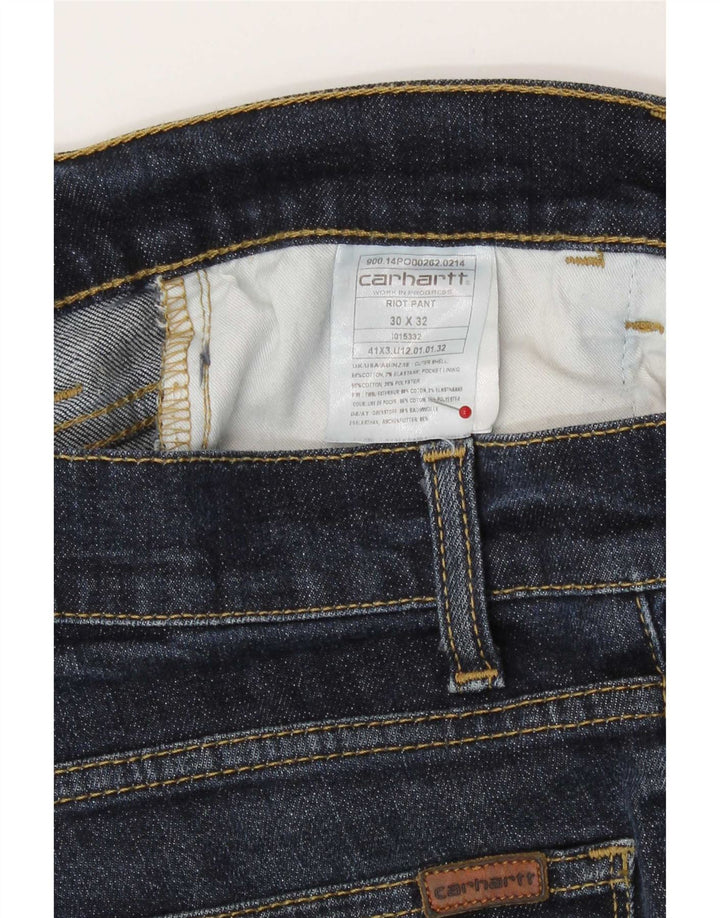 Carhartt Womens Cropped Jeans W30 L22 Marineblå Bomuld