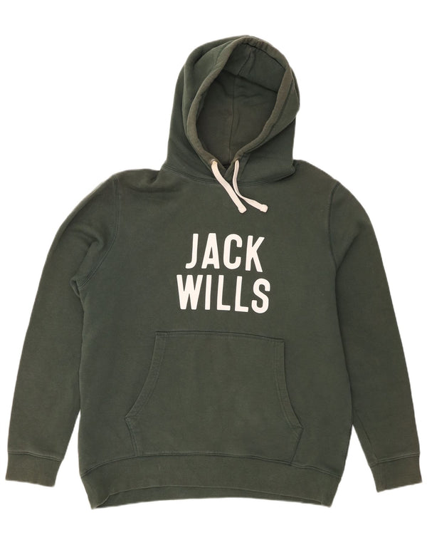 Jack Wills Herre grafisk hættetrøje XL Grøn bomuld
