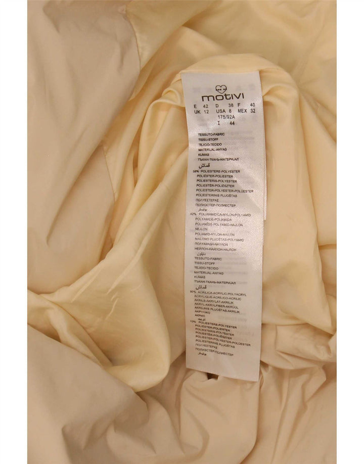 MOTIVI Polstret frakke med hætte til kvinder UK 12 Medium Beige Polyester