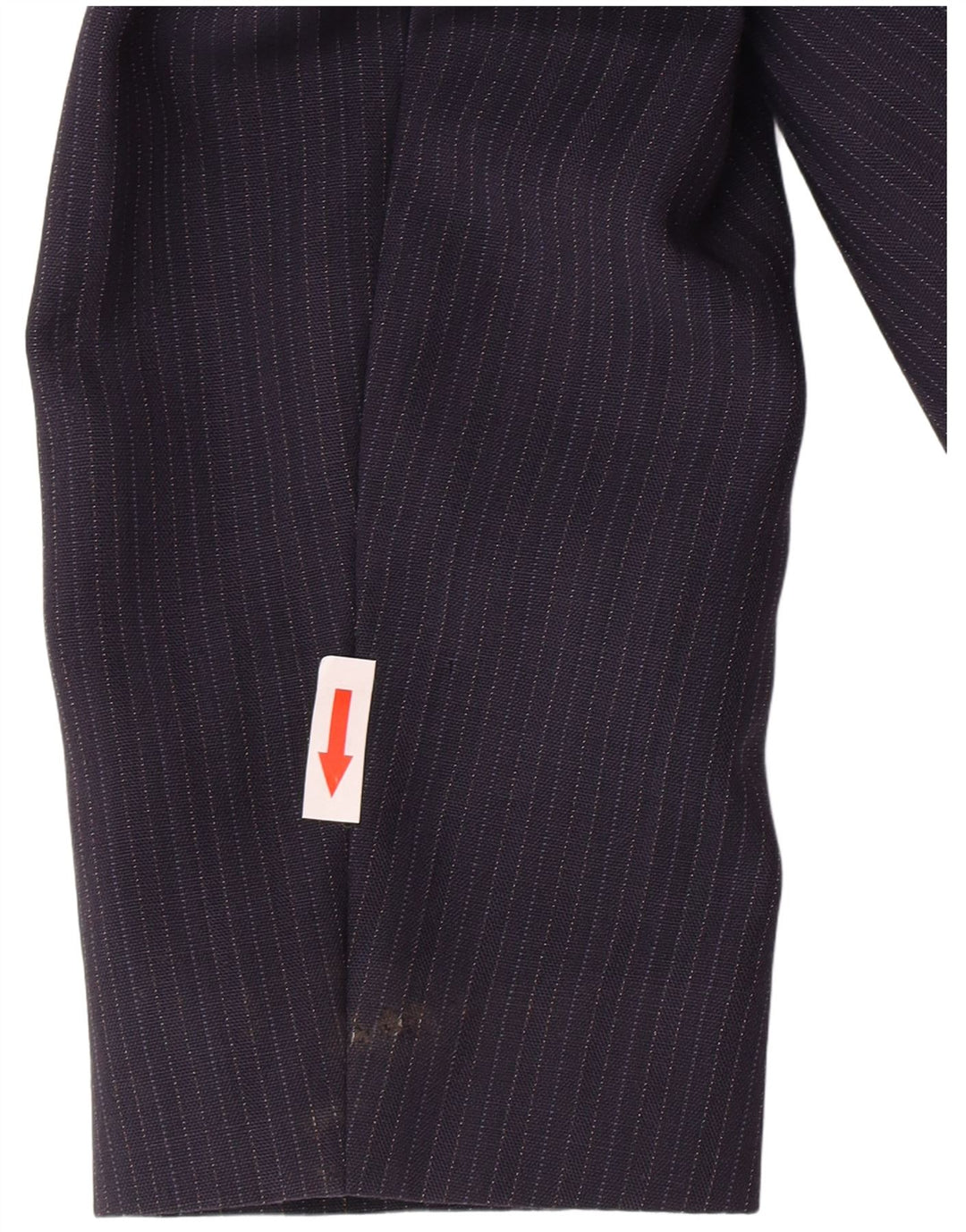 Vintage Dame 1 Knap Blazer Jacket IT 46 Large Navy Blue Nålestribe