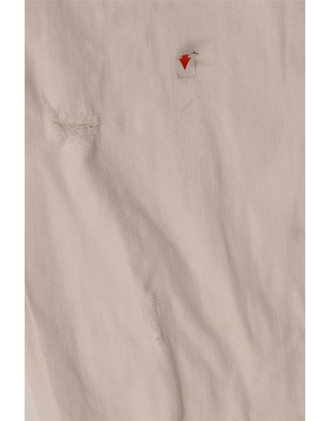 Zara Womens Distressed Cropped Jeans EU 42 Large W32 L24 White Bomuld