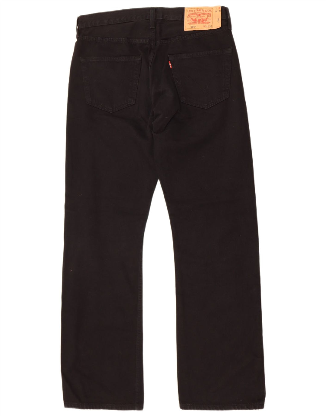Levi's Herre 501 lige jeans W32 L32 sort bomuld