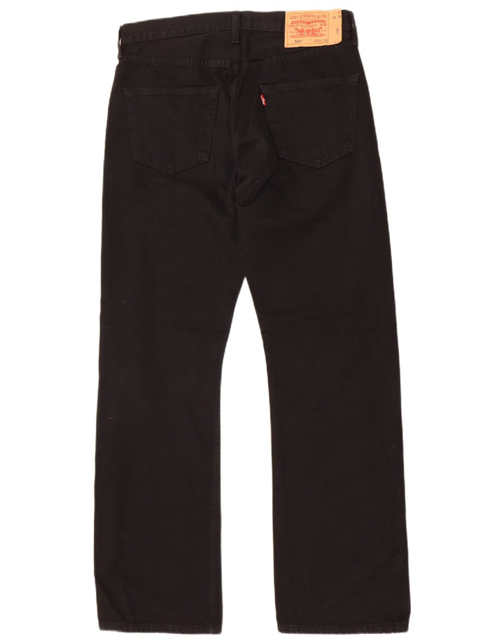 Levi's Herre 501 lige jeans W32 L32 sort bomuld
