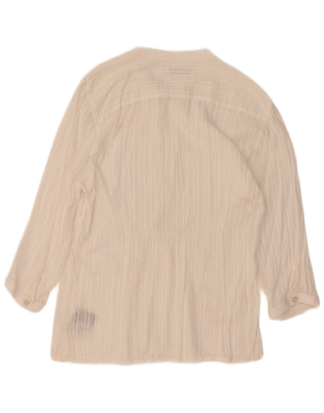 North Sails Dame 3/4 ærmet bluse Top UK 14 Stor Hvid Bomuld