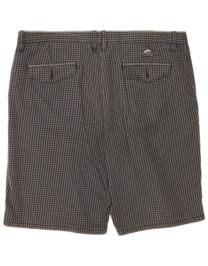 Vans Herre Chino Shorts W36 Stor Grå Gingham Bomuld