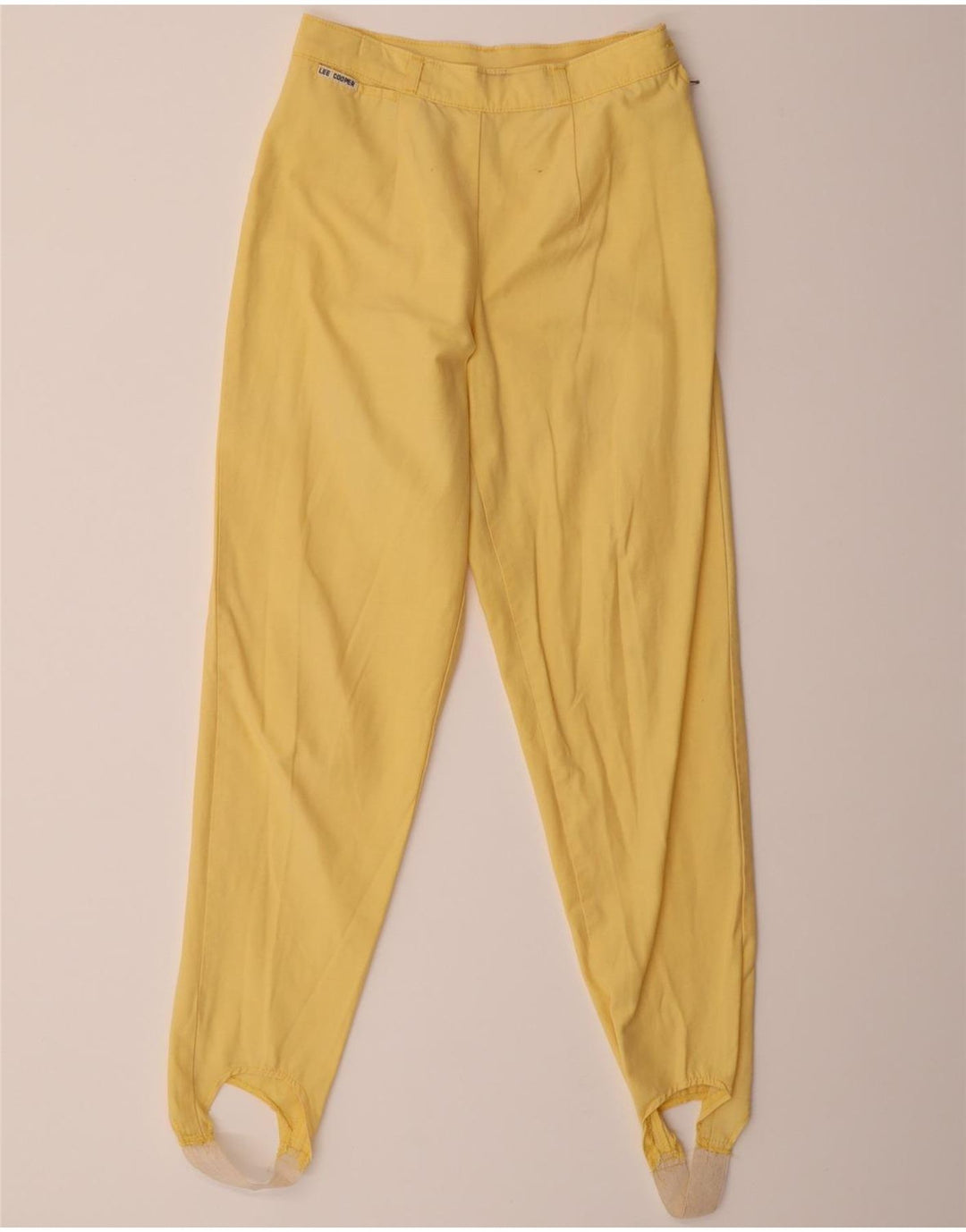 LEE COOPER Womens Stirrup Slim Casual Trousers EU 38 Medium W26 L30 Yellow Vintage Lee Cooper and Second-Hand Lee Cooper from Messina Hembry 