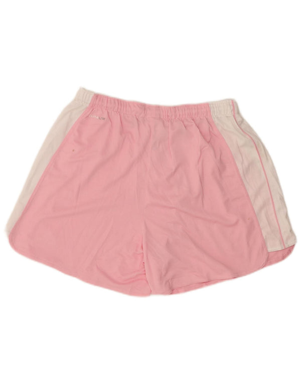 ADIDAS Womens Climalite Sport Shorts UK 14 Large  Pink Colourblock