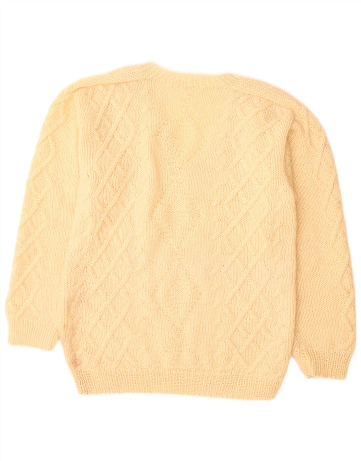 Vintage Herre V-hals sweater Stor Beige