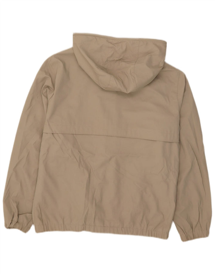 Zara Herre Hooded Bomber Jacket UK 38 Medium Beige Polyethylene