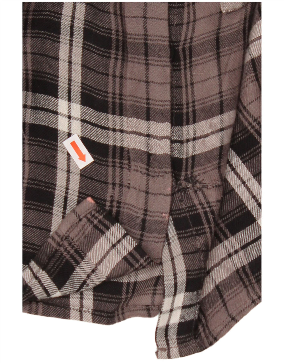 BENETTON Dame Oversized Flanell Shirt UK 10 Lille brun ternet viskose