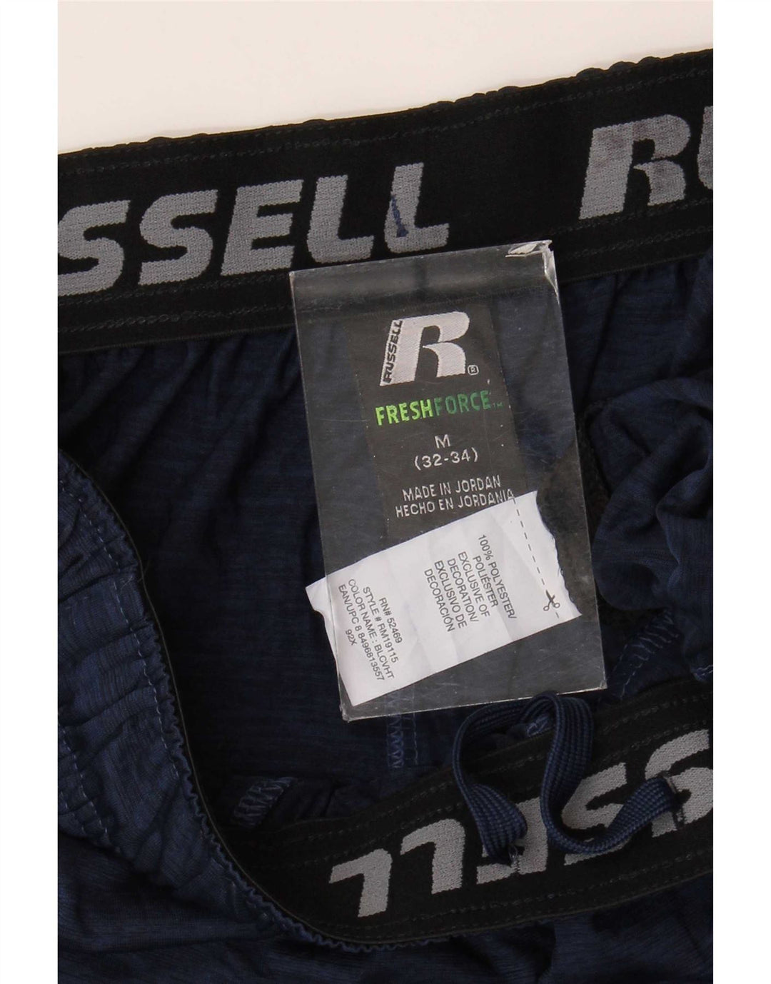 Russell Athletic Herre Sportshorts Medium Navy Blue Colourblock Polyester