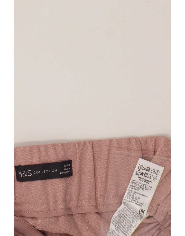 Marks & Spencer Bermuda-shorts til kvinder UK 12 Medium W30 Pink Polyester