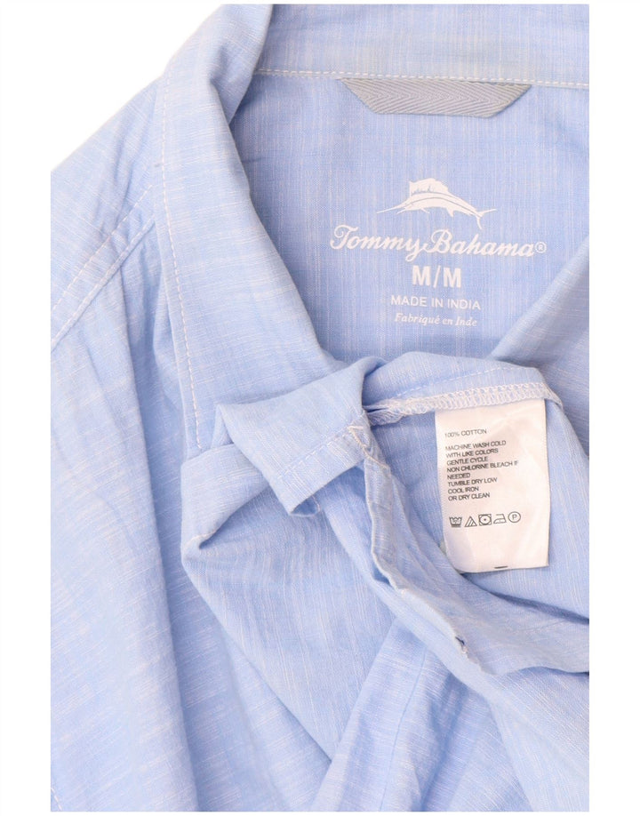 Tommy Bahama Kortærmet Herreskjorte Medium Blue Flecked Bomuld