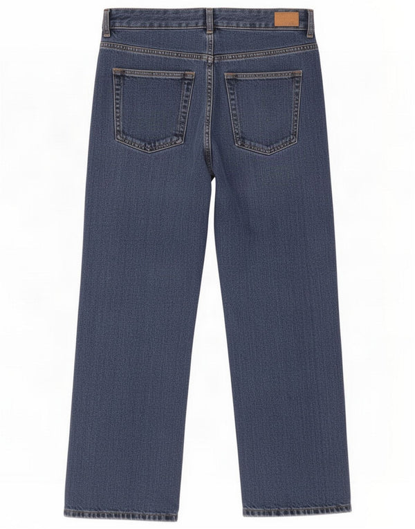 French Connection Dame Straight Jeans UK 12 Medium W32 L29 Blue Cotton