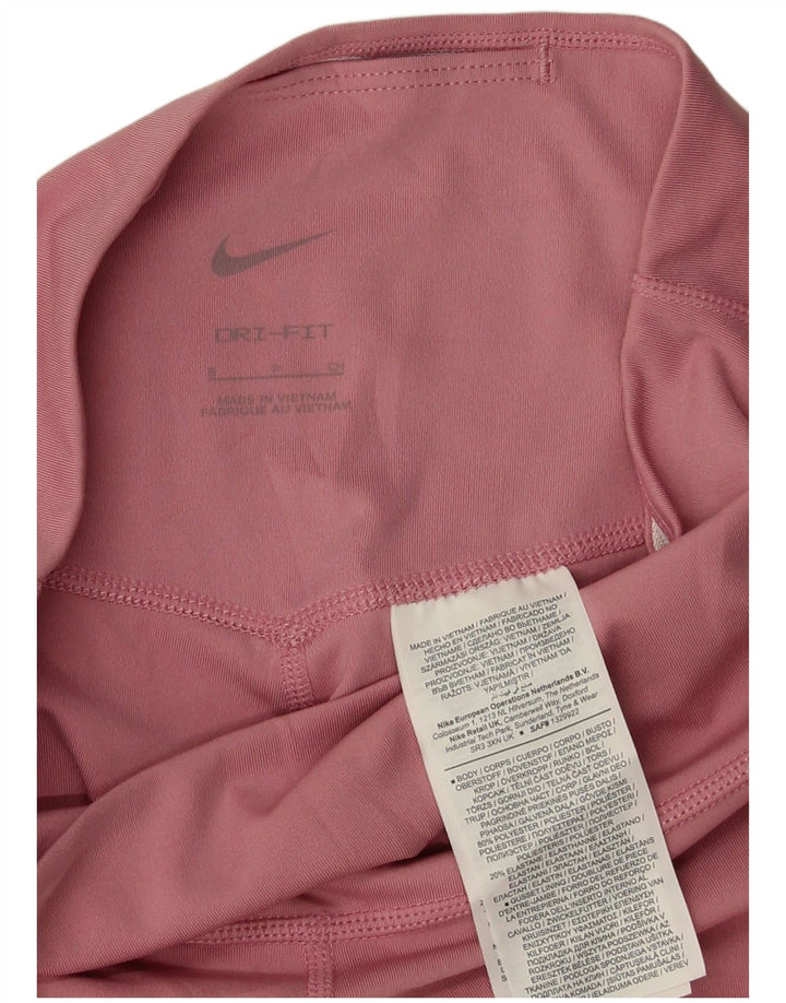 NIKE Womens Leggings UK 8 Small Pink Polyester