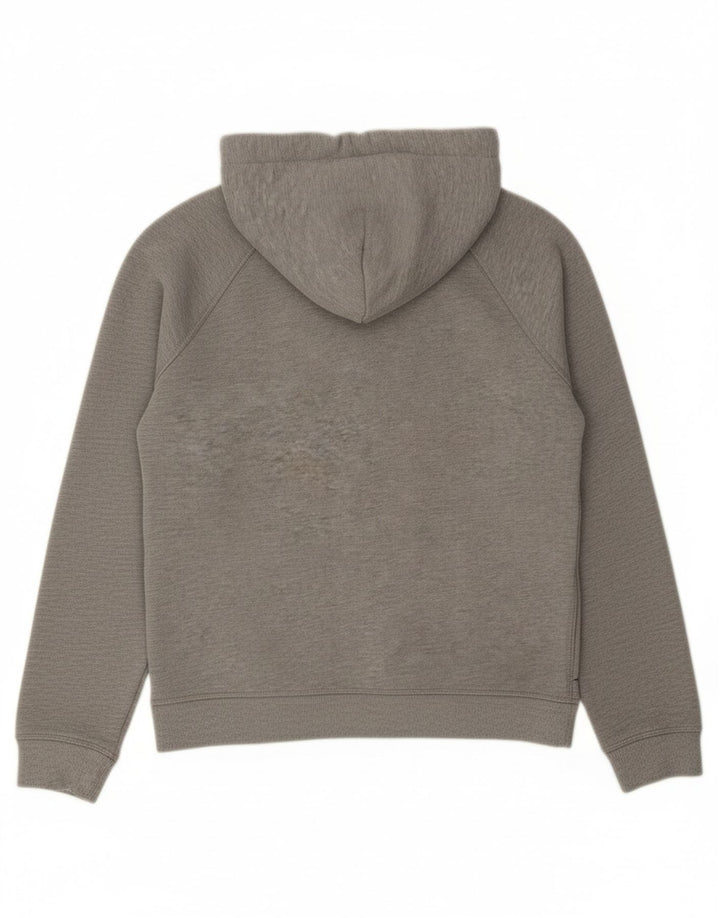 JACK WILLS Womens Zip Hoodie Sweater UK 12 Medium Grey Cotton