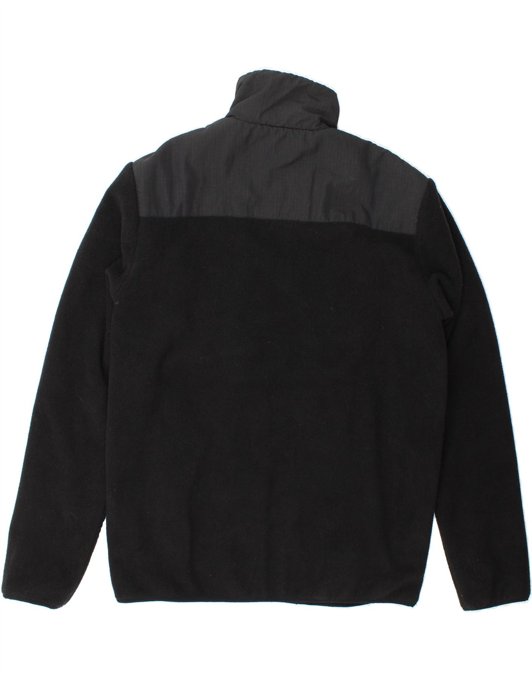 JACK & JONES Mens Fleece Jacket UK 36 Small Black Colourblock Polyamide Vintage Jack & Jones and Second-Hand Jack & Jones from Messina Hembry 