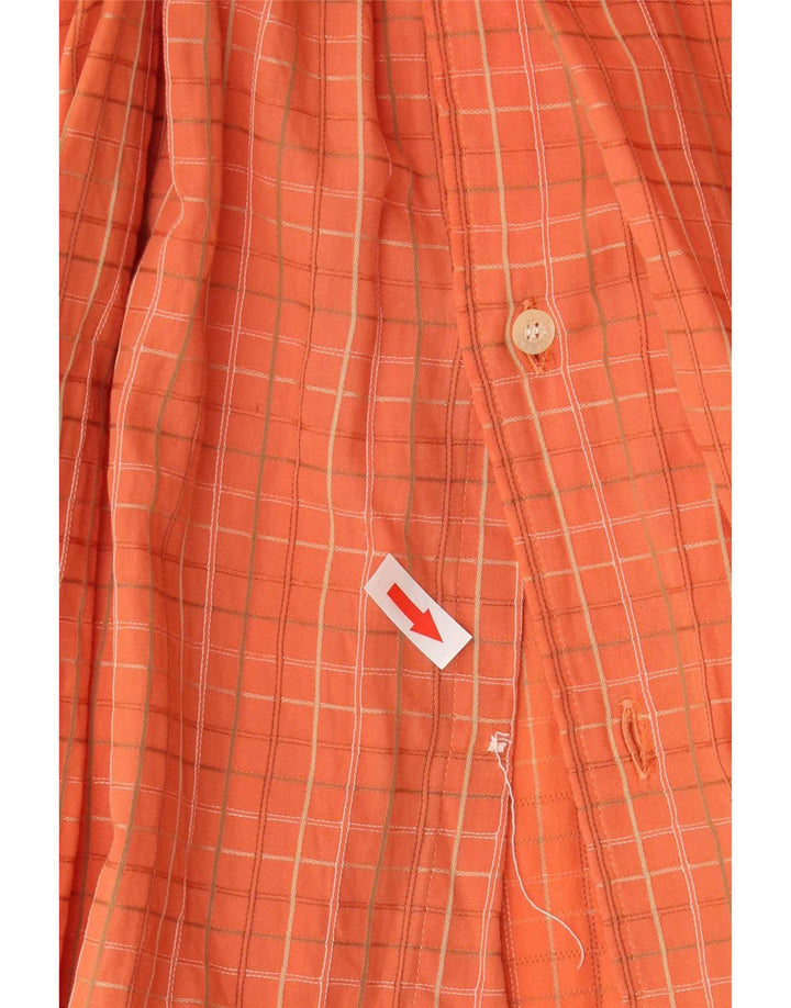 Lacoste herreskjorte str. 39 Medium Orange ternet bomuld