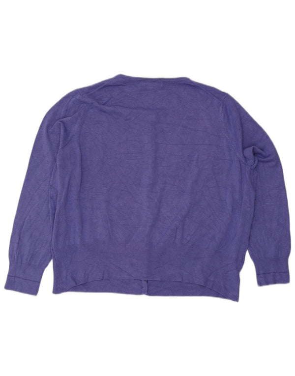 Marks & Spencer Dame Cardigan Sweater UK 24 4XL Lilla Viscose