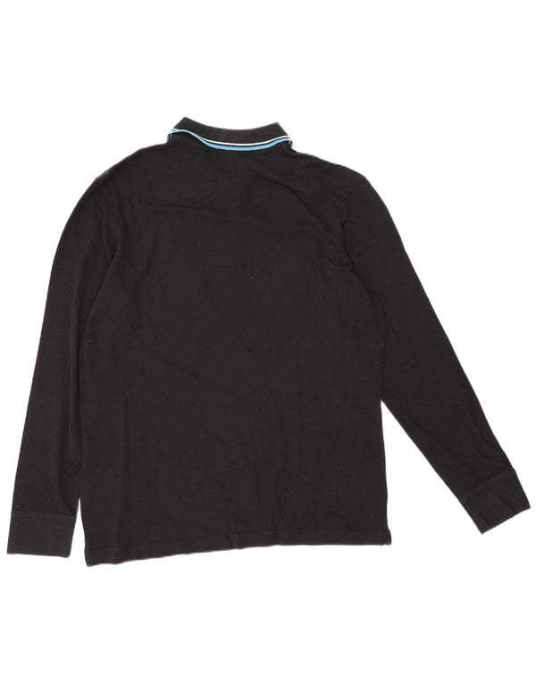 Diadora Langærmet Polo Shirt til mænd XL Sort Bomuld