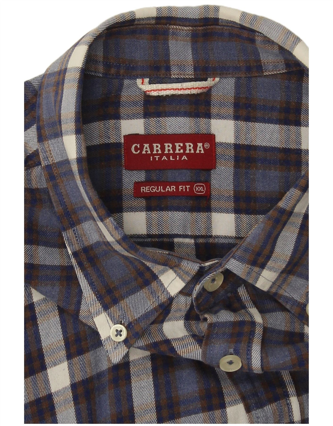 Carrera Herre Regular Fit Flanell Shirt 2XL Navy Blue Check