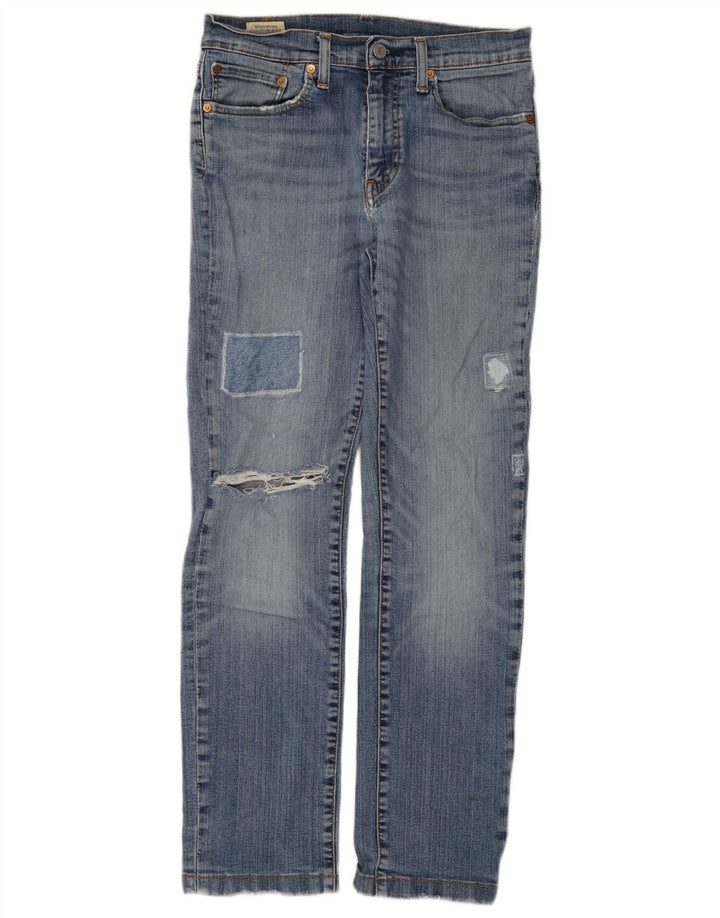 Levi's Men Distressed Slim Jeans W31 L29 Blå Bomuld