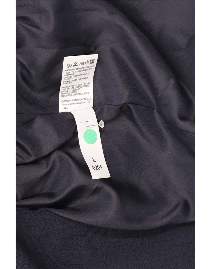 Marks & Spencer Dame Blazer Jacket UK 14 Large Navy Blue Polyester