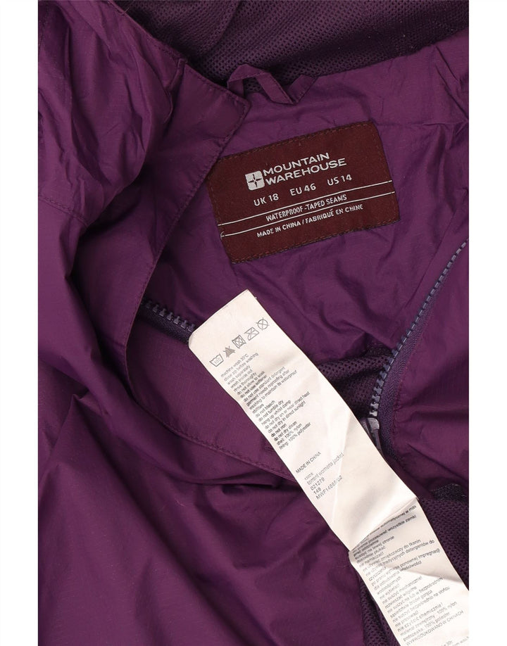 Mountain Warehouse Dame Hætte Oversized regnjakke UK 18 XL Lilla
