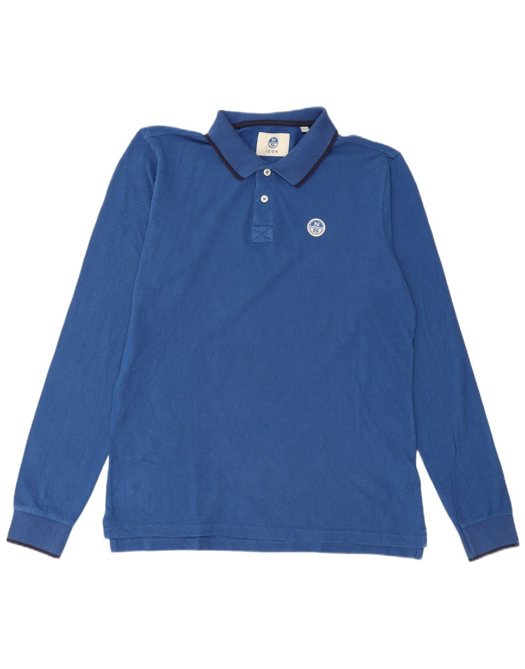 North Sails Langærmet herre poloshirt Stor blå bomuld