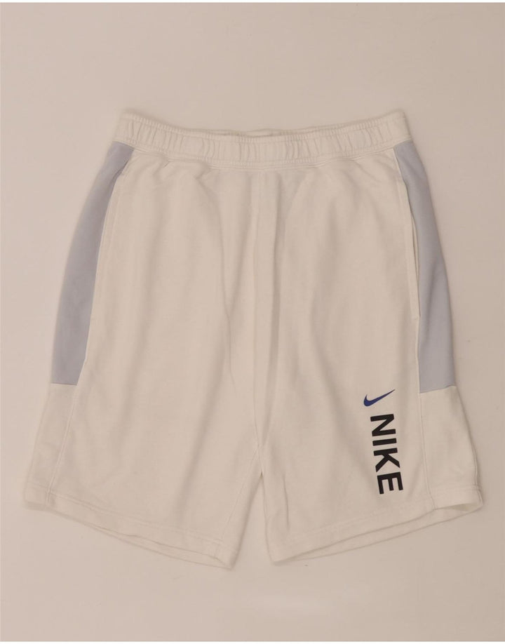 Nike Herre grafiske sportsshorts Medium White Colourblock Bomuld