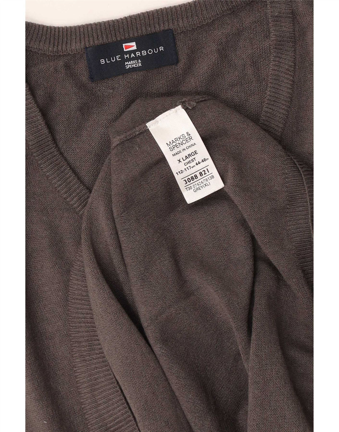 Marks & Spencer Herre Blue Harbor Vest Tank Top XL Grå Akryl