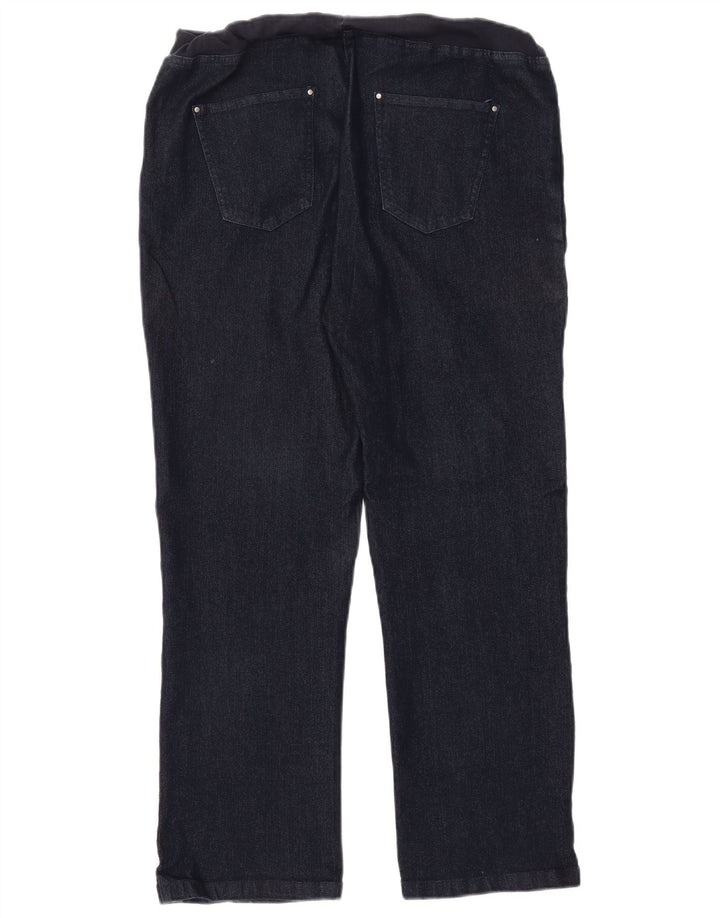 BOMULDSHANDLER Lige jeans til kvinder UK 14 Medium W30 L27 Marineblå Bomuld