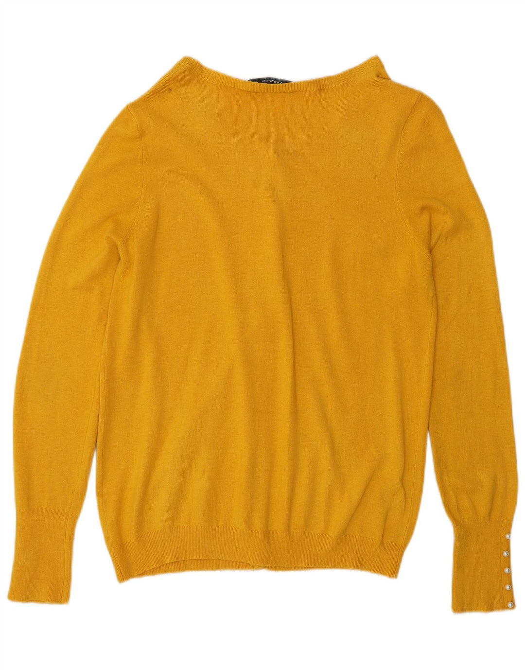 Zara Dame Cardigan Sweater UK 14 Stor Gul