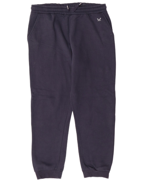 CREW CLOTHING Dame træningsdragt Bukser Joggers UK 14 Large Navy Blue