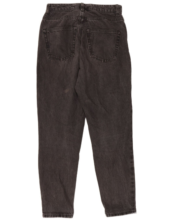 Topshop Womens Mom High Waist Tapered Jeans UK 8 Small W26 L26 Grey Cotton